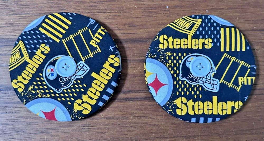 NEW Pair of Playing Card Holders Handmade Pittsburg Steelers